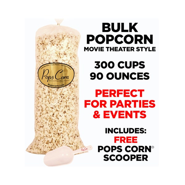 Gourmet Popcorn BULK/WHOLESALE-300 cups-90oz- Perfect for a Popcorn Bar, Buffet and Party. Fill up your Popcorn Bowl, Bags, Buckets & Boxes!
