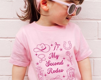 Girl 2nd Rodeo Shirt Girl Rodeo Party Cowgirl 2nd Birthday Western Birthday TShirt Wild West Birthday T Shirt My Second Rodeo Girl 2T Tee