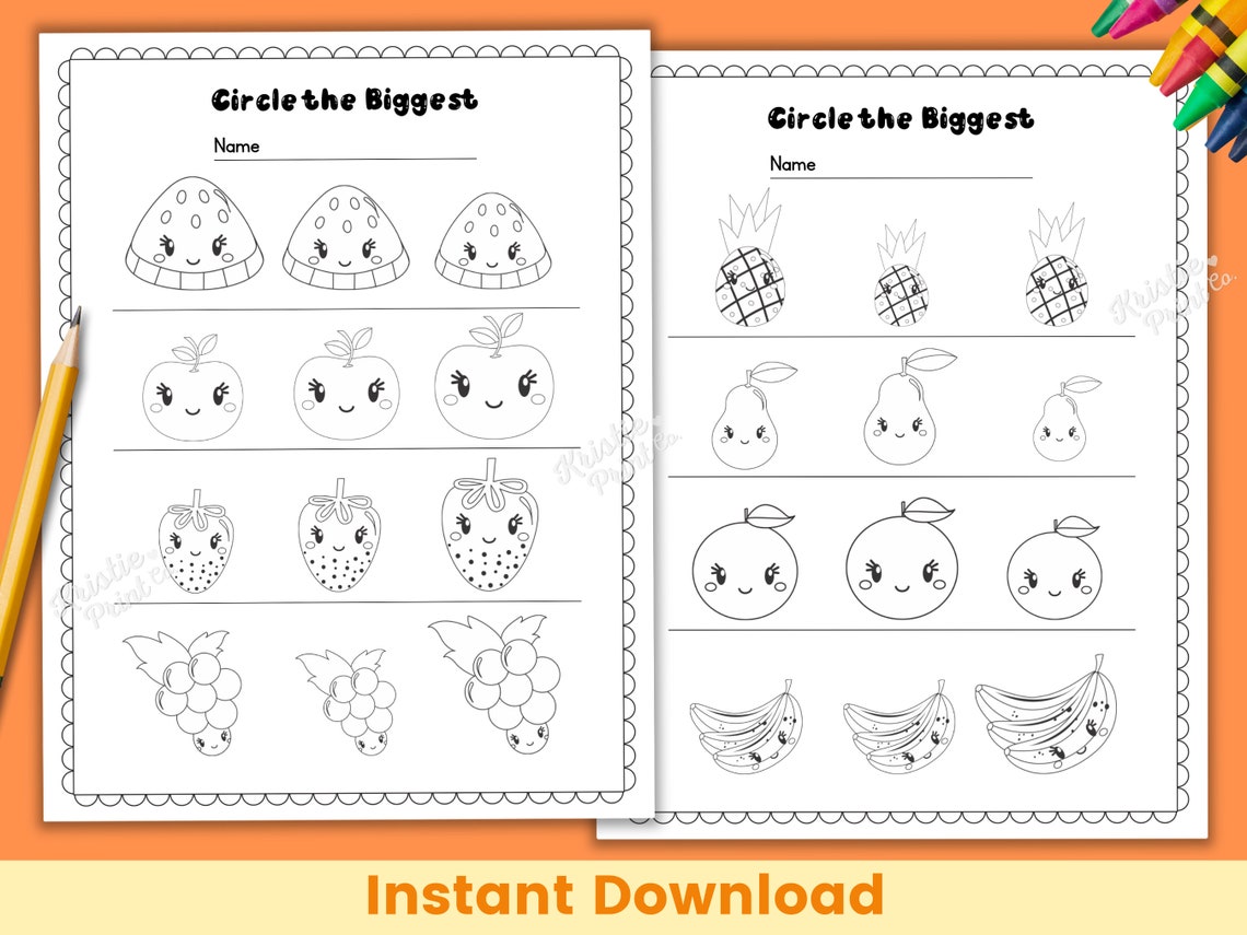 Big Small Worksheets, Preschool Worksheets for Kids, Kindergarten ...