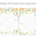 Yellow Floral Stationery, Floral Printable Stationery Paper, Floral ...