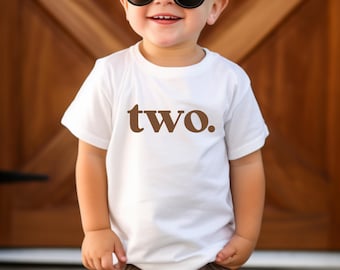 Second Birthday Shirt Two Shirt for Boy Two Shirt Girl Vintage Toddler T Shirt Natural Toddler Shirt 2nd Birthday TShirt 2 Year Old Vintage