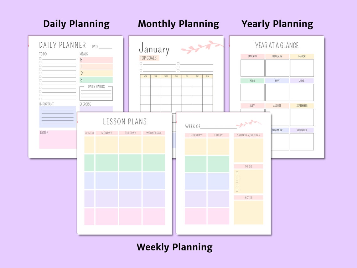 Homeschool Planner Homeschool Schedule Homeschool Printable - Etsy