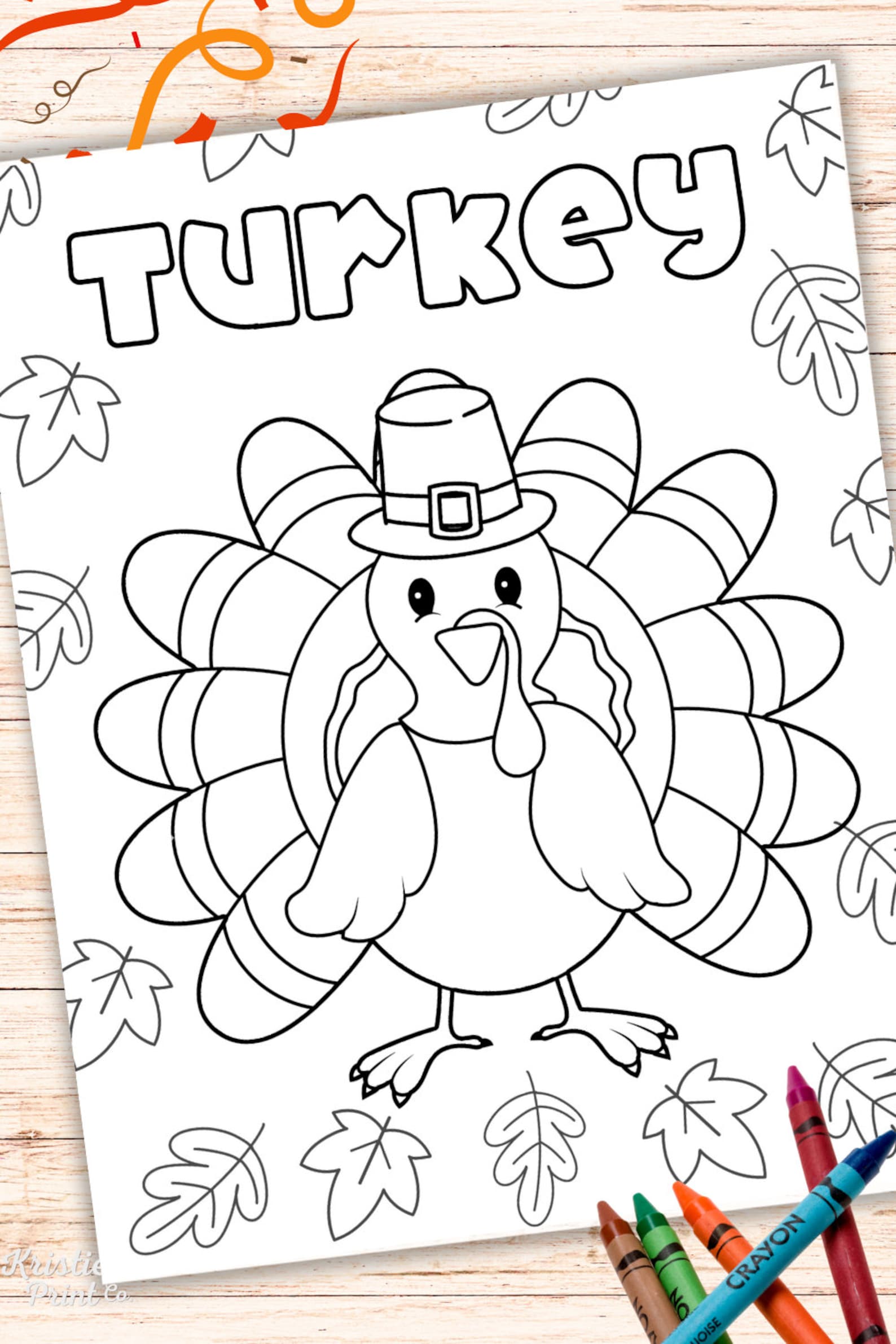 Cute Coloring Turkey Coloring Pages for Kids Kids Party Games ...