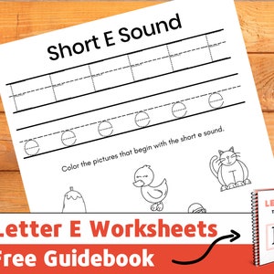 Letter E Worksheet Printables, Phonics Worksheets, Kindergarten ...