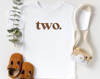 Second Birthday Shirt Two Shirt for Boy Two Shirt Girl Vintage Toddler T Shirt Natural Toddler Shirt 2nd Birthday TShirt 2 Year Old Vintage