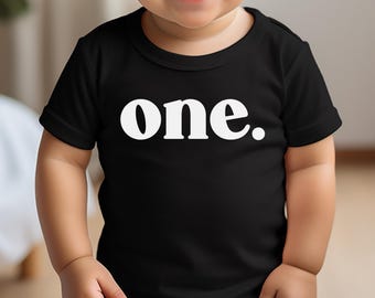One Shirt First Birthday Shirt for Baby Boy Girl Baby Shirt Birthday 1 Year Old Birthday Gift Vintage One Shirt Cake Smash Shirt 1st Bday