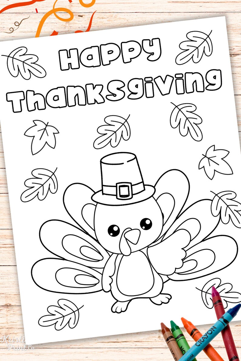 Cute Coloring Turkey Coloring Pages for Kids Kids Party Games ...