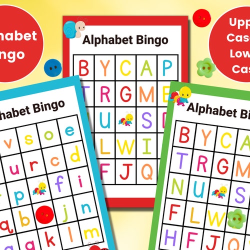 Alphabet Bingo Educational Activities Kids Activity - Etsy
