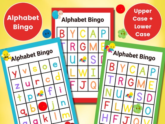 Alphabet Bingo Educational Activities Kids Activity Etsy Osterreich