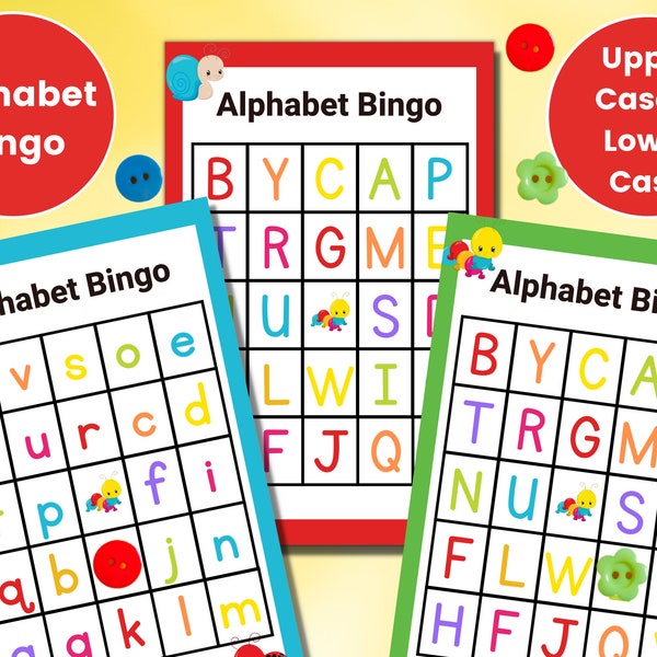 Alphabet Bingo, Educational Activities, Kids Activity, Alphabet Game, Homeschool Printables, Preschool, Kindergarten, Early Learning Games