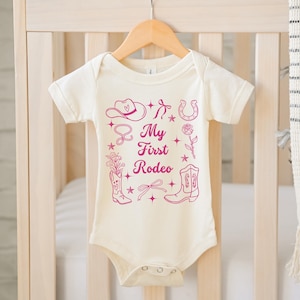 First Rodeo Birthday Bodysuit Girl 1St Rodeo Birthday Shirt Girl My First Rodeo Girl Shirt Western Birthday Baby Girl Outfit 1St Birthday