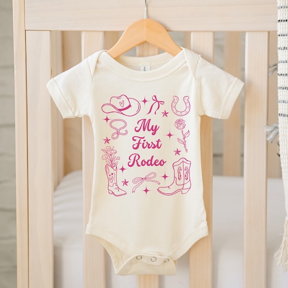 First Rodeo Birthday Bodysuit Girl 1St Rodeo Birthday Shirt Girl My First Rodeo Girl Shirt Western Birthday Baby Girl Outfit 1St Birthday