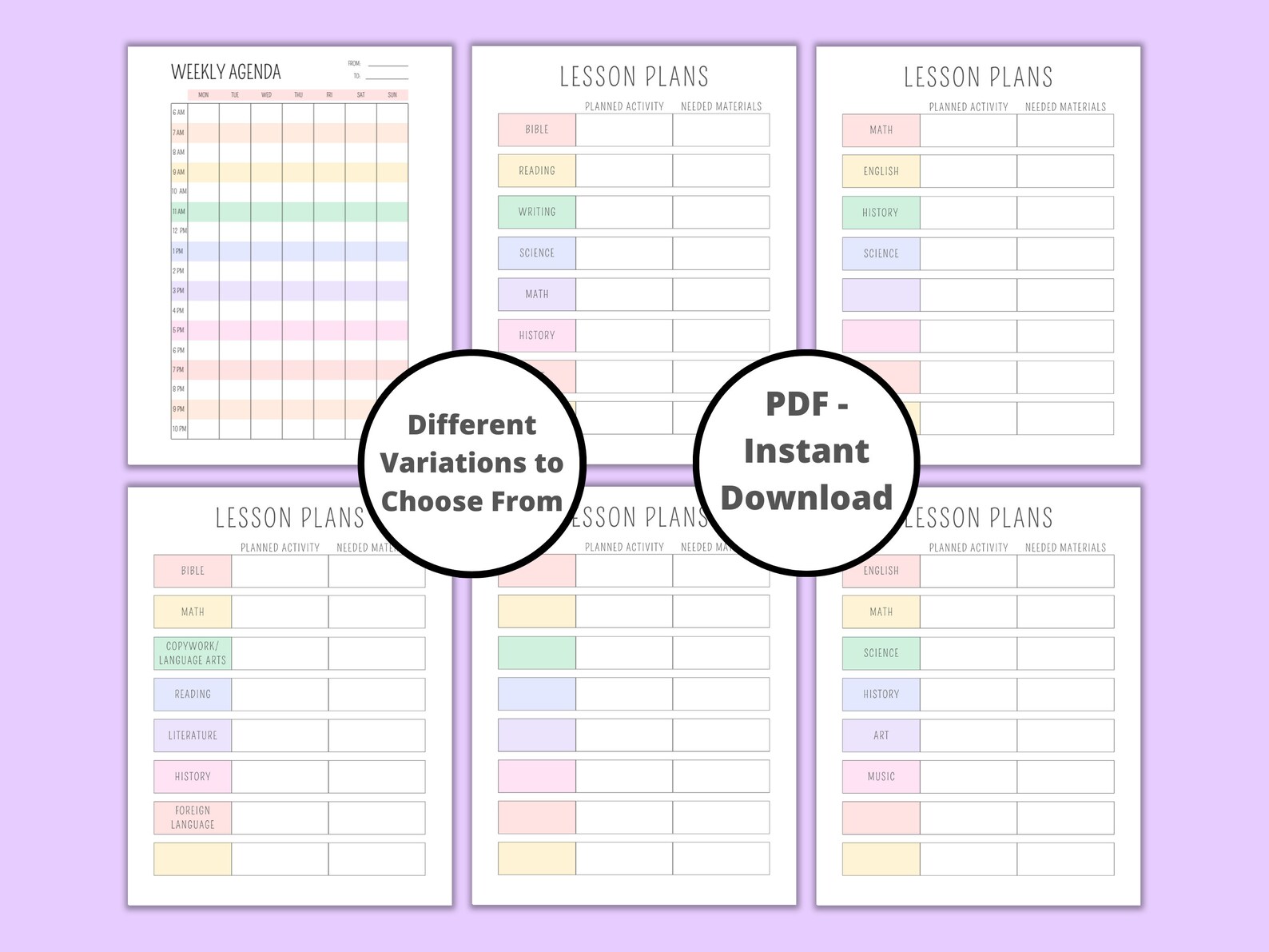 Homeschool Planner, Homeschool Schedule, Homeschool Printable ...