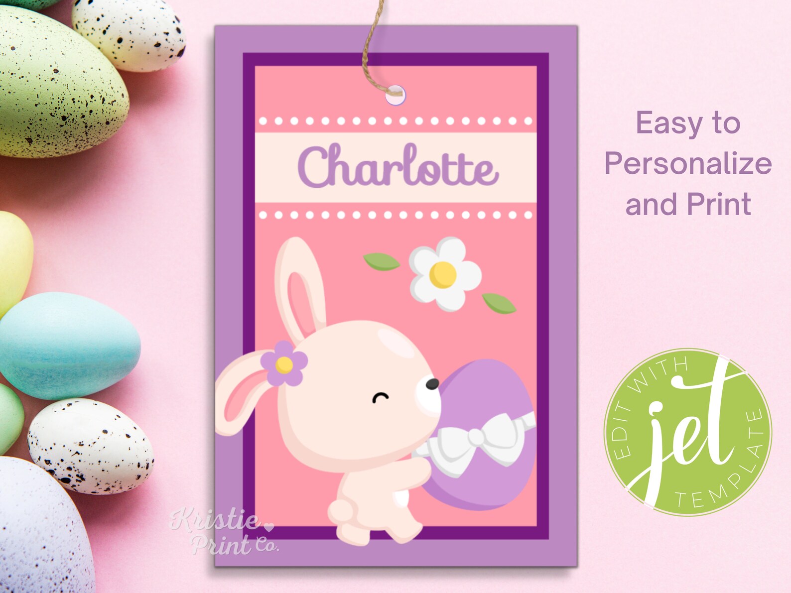 Editable Easter Gift Tags Printable, Basket Tags for Easter, Download ...