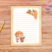 Fall Stationery Set, Stationery for Kids, Stationery Printable, Autumn ...