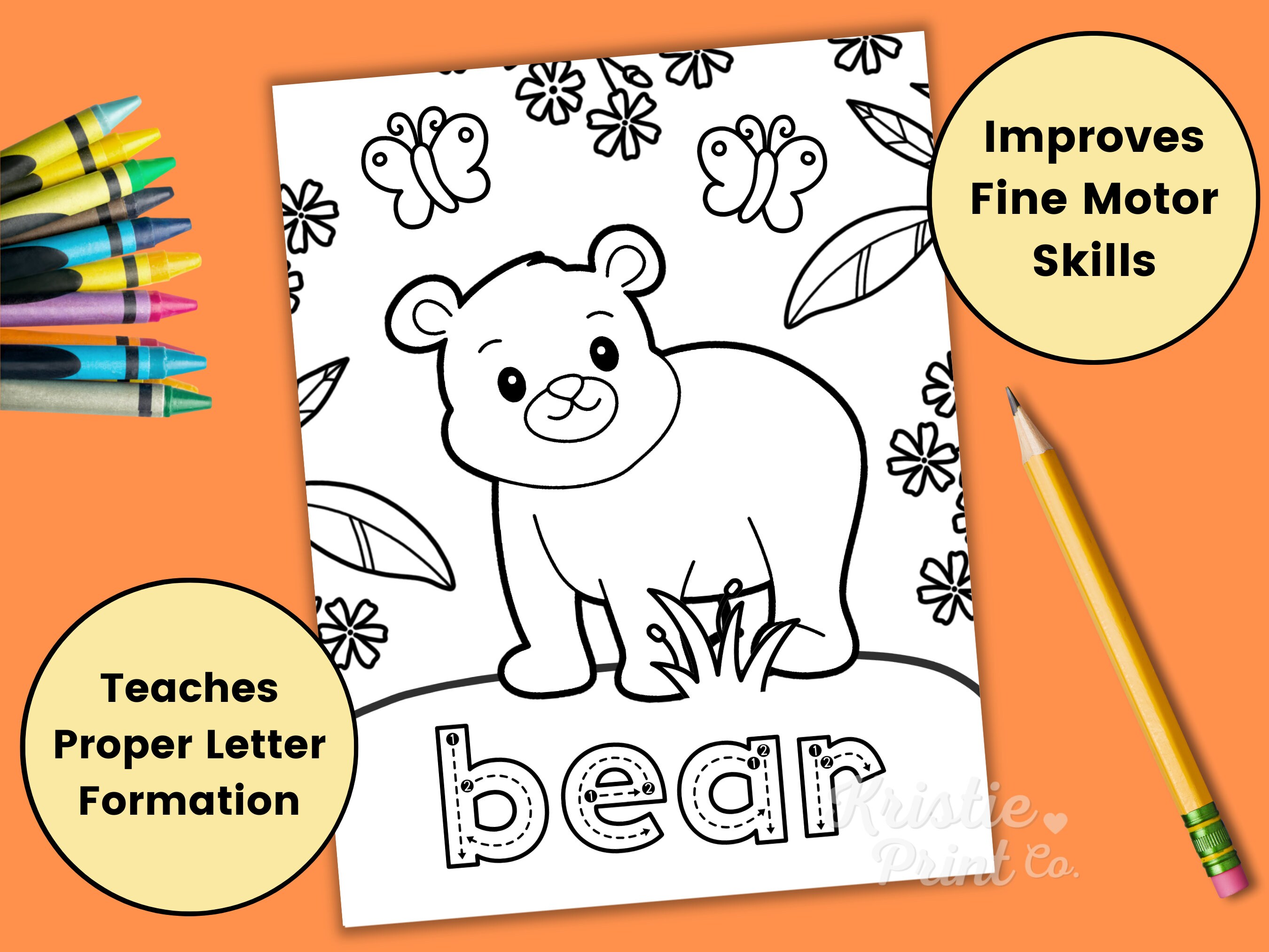 Coloring Pages for Preschool, Letter Formation, Toddler Writing