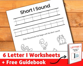letter i worksheet printables phonics worksheets etsy