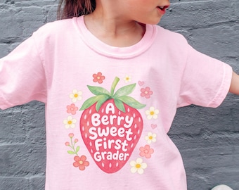 Comfort Colors First Grade Shirt Kids School Shirt Girls First Day of School Shirts 1st Grade Shirt Girl Back to School TShirt School Outfit