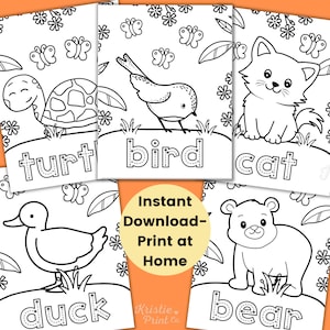 Páginas para colorear Formación de letras preescolares Actividades de jardín de infantes Escritura para niños pequeños Páginas para colorear de animales Escuela en casa Hoja de trabajo para colorear de prekínder