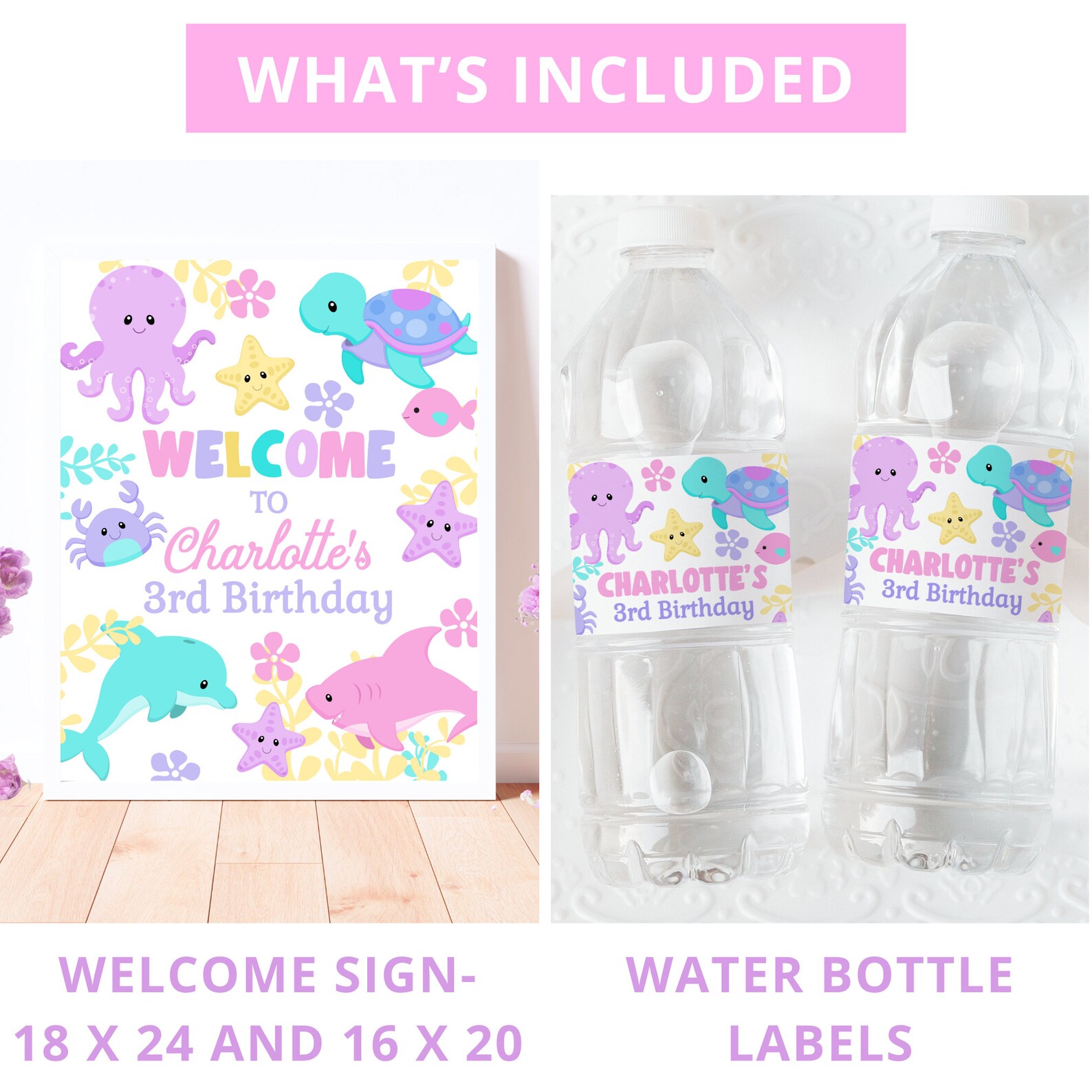 Under the Sea Birthday Party Bundle Under the Sea Invite Under the Sea ...
