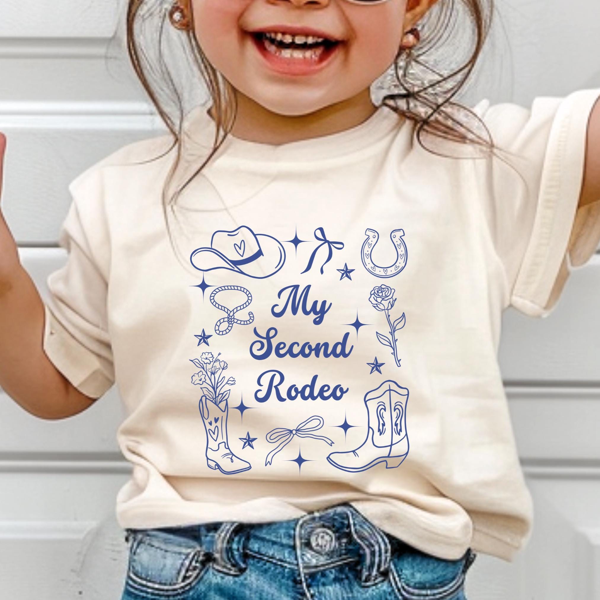 Girl 2nd Rodeo Shirt Girl Rodeo Party Cowgirl 2nd Birthday Western ...