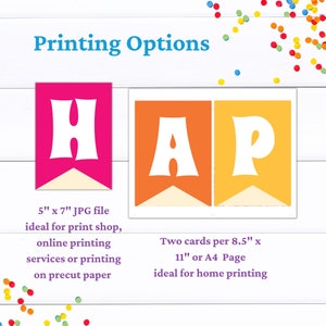 Happy Birthday Banner Rainbow Party Decor Colorful Birthday Garland ...
