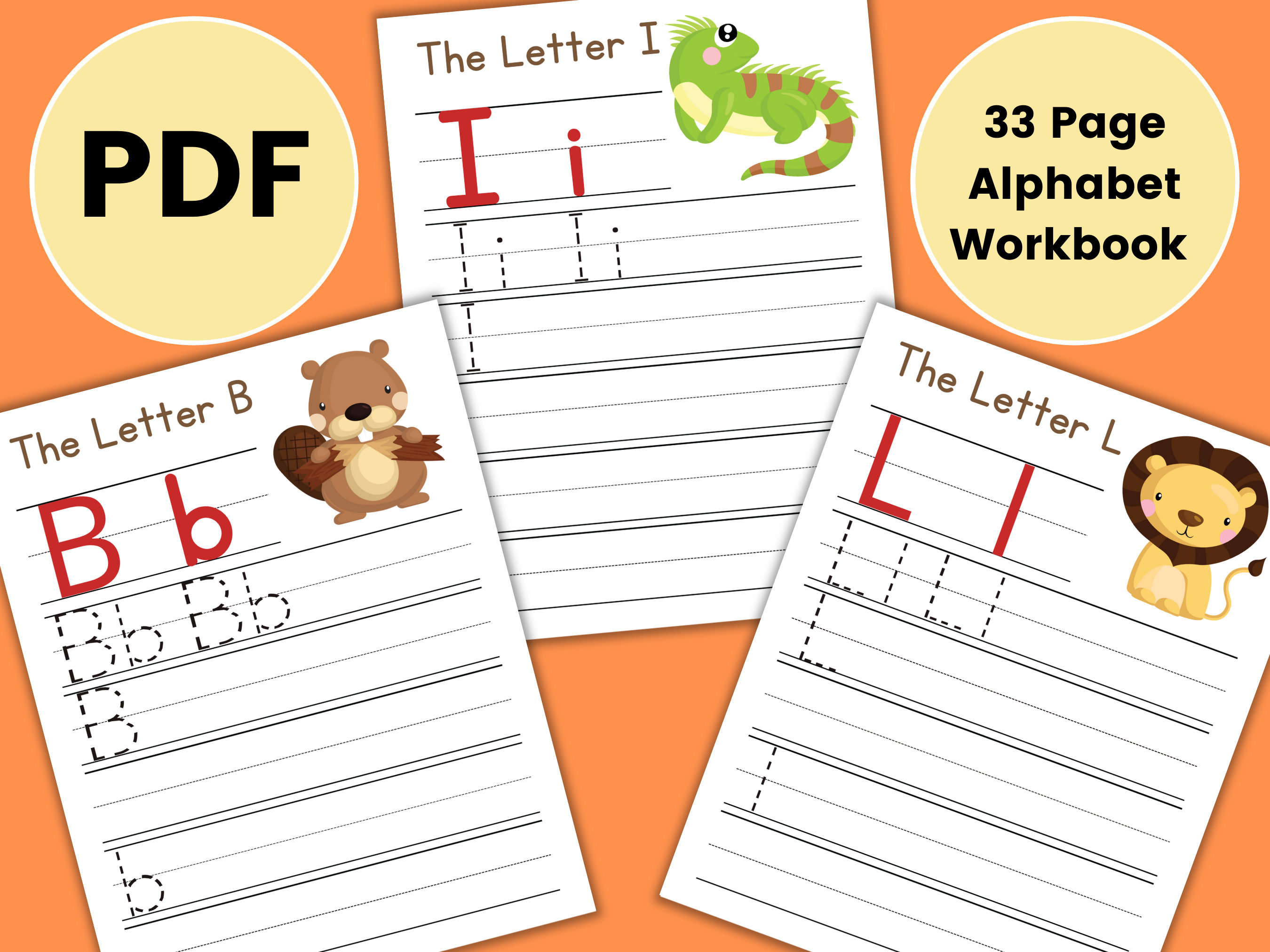 Alphabet Workbook Letter Writing Workbook for Kids Printable - Etsy