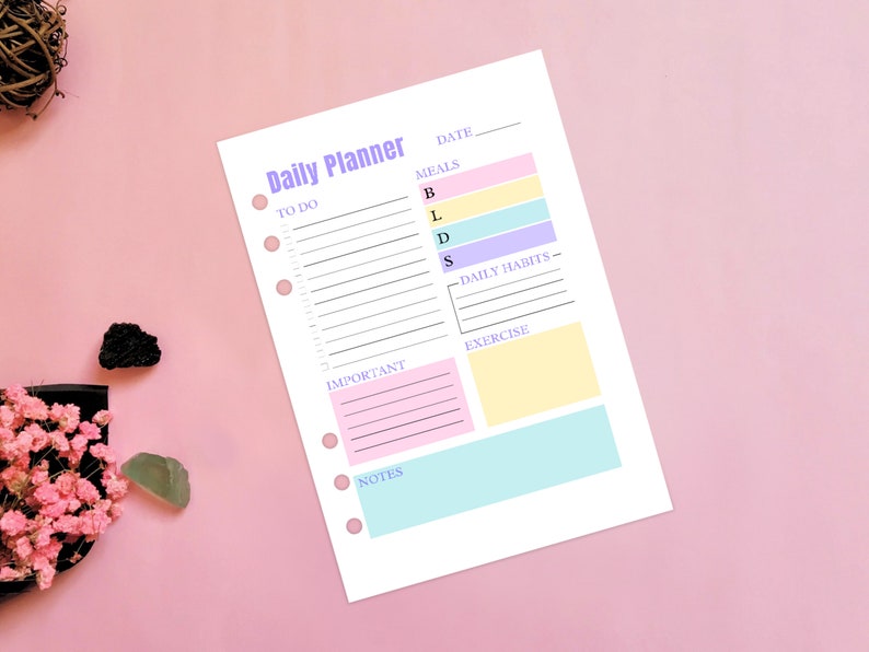 Cute Printable Daily Planner, Printable Weekly Planner, Printable