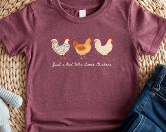 Kids Chicken Shirt Chicken Shirt Toddler Chicken Tee Chicken Lover Gift Funny Kid Shirt Chicken Lovers Shirt Toddler Girl Shirt Cute Chicken