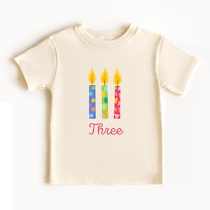 3rd Birthday Shirt Third Birthday Shirt Three Birthday Shirt Three Candle Shirt 3 Year Old Birthday Girl Birthday Shirt 3rd Birthday Outfit