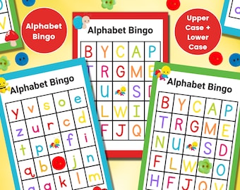 Alphabet Bingo, Educational Activities, Kids Activity, Alphabet Game, Homeschool Printables, Preschool, Kindergarten, Early Learning Games