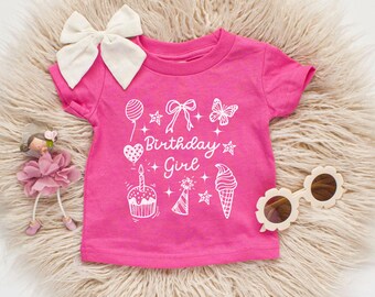 1st Birthday Shirt Girl First Birthday Shirt for Baby Girl Baby Shirt Birthday 1 Year Old Birthday Gift Cake Smash Shirt Birthday Girl Tee