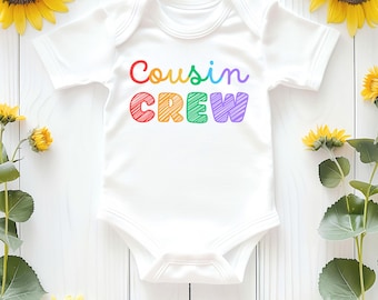子供用カズン クルー シャツ お揃いのカズン シャツ カズン ギフト 子供用 ビッグ カズン T シャツ カズン クルー ボディスーツ 新登場 幼児用カズン シャツ