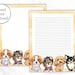 Dog Stationery, Puppy Stationary, Animal Stationery, Printable ...