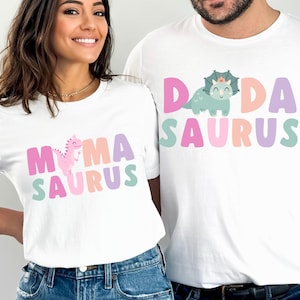 Chemises dinosaure assorties fille Chemise mamasaure Chemise dadasaurus Chemises famille dinosaure Chemises famille anniversaire assorties Anniversaire fille