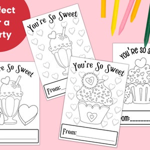 Valentine Cards for Kids, Printable Valentines to Color, Valentine ...