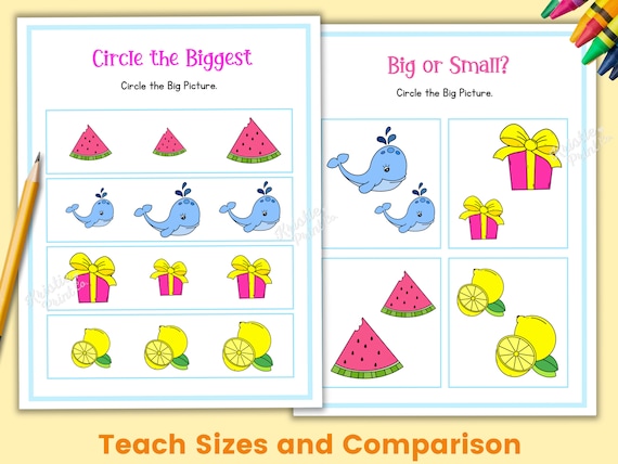 Circle The Big School Things, Find Big Or Small Worksheet For