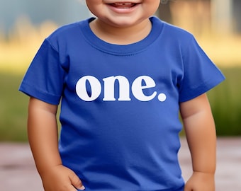 One Shirt First Birthday Shirt for Baby Boy Girl Baby Shirt Birthday 1 Year Old Birthday Gift Vintage One Shirt Cake Smash Shirt 1st Bday