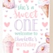 Sweet One Birthday Poster Girls 1st Birthday Donut Sweet One Party ...