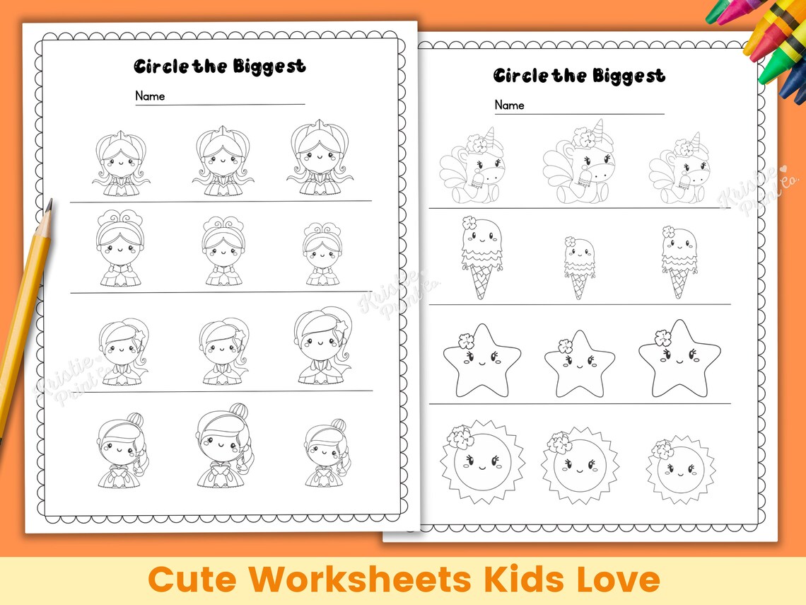 Big Small Worksheets, Preschool Worksheets for Kids, Kindergarten ...