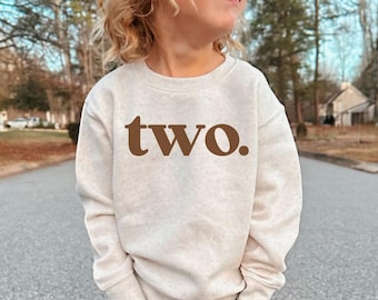 Sudadera de segundo cumpleaños, camiseta de segundo cumpleaños, camiseta de niño, camiseta de dos años para niño, camiseta de dos años para niña, camiseta vintage de cumpleaños para niño pequeño, camiseta de dos años larga