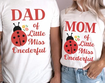 Ladybug Birthday Shirts Baby Girl Birthday Outfit Family Birthday Shirts Family Matching Birthday Shirt 1st Birthday Outfit Miss Onederful