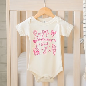 First Birthday Bodysuit Girl Birthday Shirt Baby Girl Outfit 1St Birthday Girl Bodysuit One Year Old Birthday Party Shirt Bow Shirt Baby