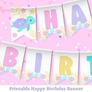 Unter dem Meer Geburtstag Dekoration Ozean Party Girlande Girlande Geburtstagsgirlande Geburtstag Wimpelkette UNDE2