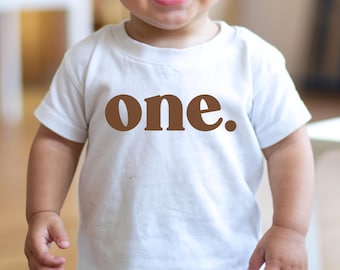 One Shirt First Birthday Shirt for Baby Boy Girl Baby Shirt Birthday 1 Year Old Birthday Gift Vintage One Shirt Cake Smash Shirt 1st Bday