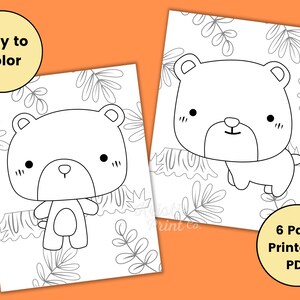 Jungle Coloring Pages for Kids, Kids Party Games, Safari Birthday Favor