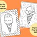 Ice Cream Coloring Page for Kids, Kids Party Games, Ice Cream Birthday ...