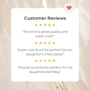 May include: A white square with the text "Customer Reviews" and customer testimonials. The reviews include phrases like "great quality" and "super cute!" with a heart icon at the top.