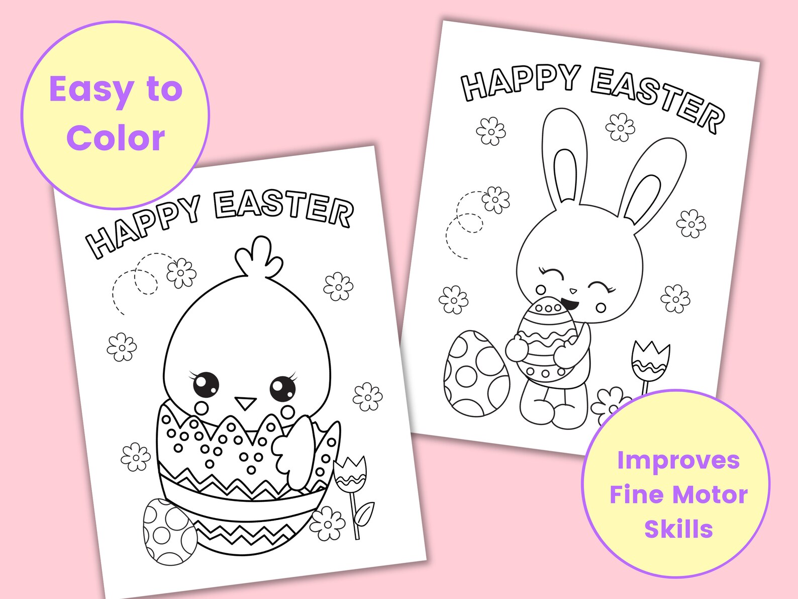 Easter Coloring Pages Printable Coloring Pages for Kids | Etsy