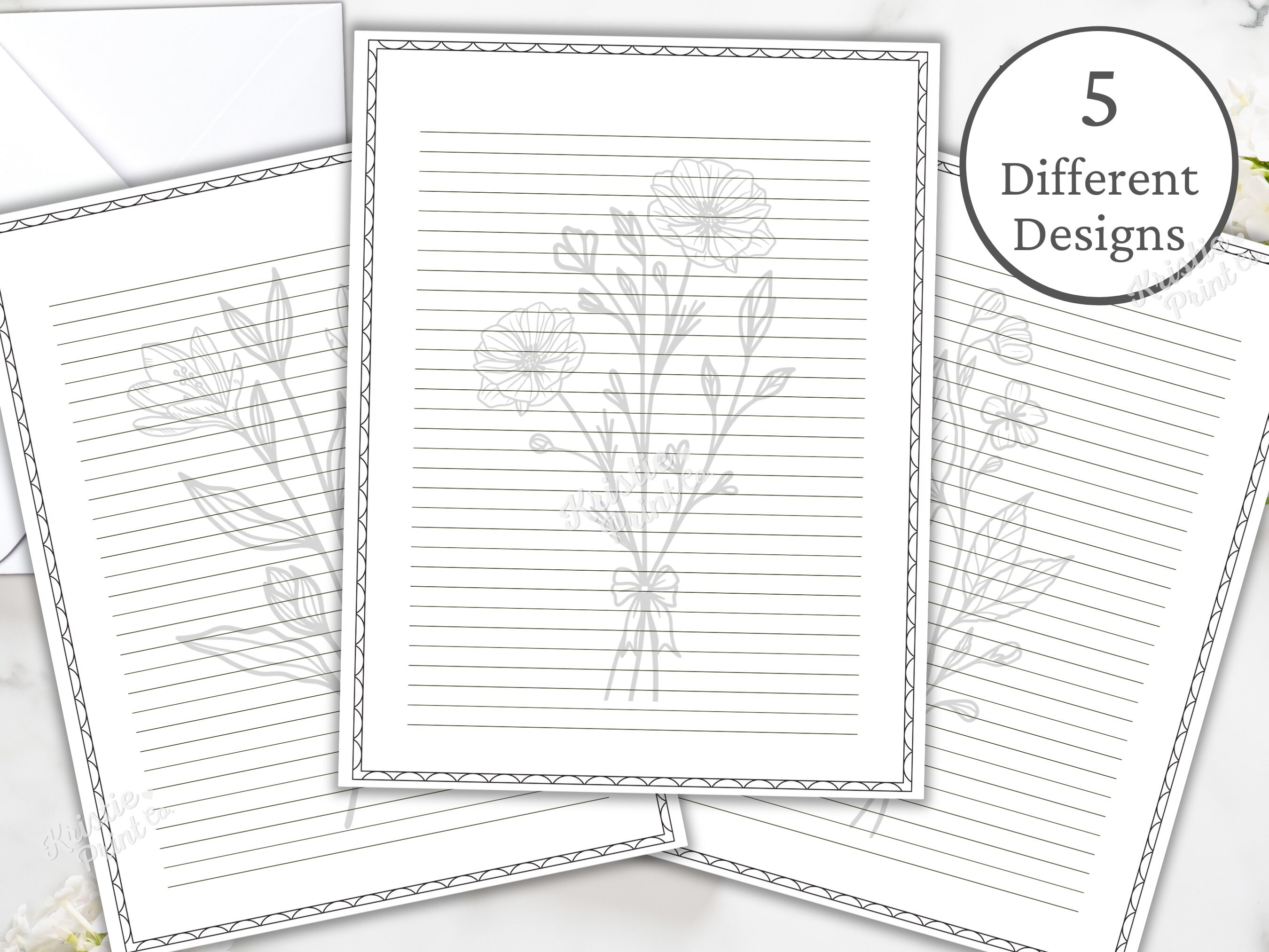 printable-lined-paper-bundle-printable-lined-pages-stationery-set-lined-paper-pdf-black-and